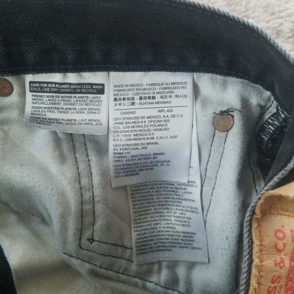 LEVI'S 501 BUTTON FLY STRAIGHT LEG BLACK EUC - Picture 7 of 8